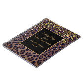 Motivierend Leopardenmuster schwarz Notizblock (Linke Seite)