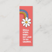 Motivierend Lesezeichen für kleine Schritte Mini Visitenkarte (Vorderseite)