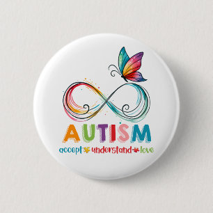 Motivierend Liebe Autismus Bewusstseinsbildung Sch Button