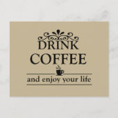 Motivierend, lustige Kaffeekochen Feiertagspostkarte (Vorderseite)