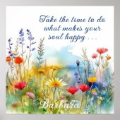 Motivierend machen Ihr Soul glücklich Personalisie Poster (Vorne)