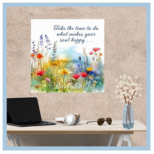 Motivierend machen Ihr Soul glücklich Personalisie Poster