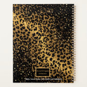 Motivierend Marmorleopardenmuster schwarz Planer (Rückseite)