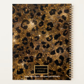 Motivierend Marmorleopardenmuster schwarz Planer (Rückseite)