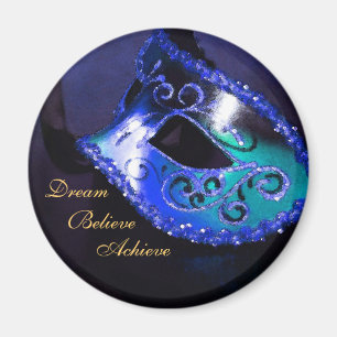 Motivierend Maskerade-Masken-Blau-Traummagnet Magnet