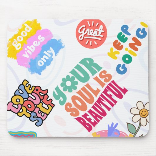 Motivierend Mehrfarbigkeit Mousepad (Vorne)