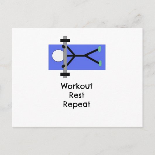 Motivierend Meldung der Fitness Postkarte (Vorderseite)