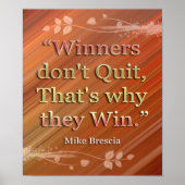 Motivierend Meldung der Gewinner Poster (Vorne)