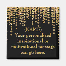 Motivierend Meldung für Schwarz und Gold