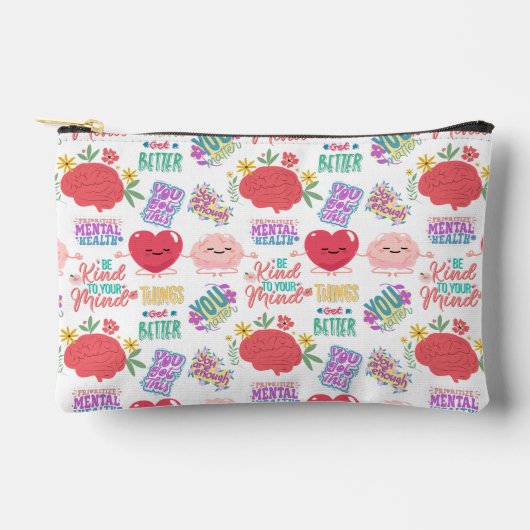 Motivierend Mental Health Makeup Zubehörtasche (Vorderseite)