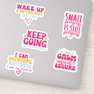 Motivierend Mental Health Sticker-Paket Aufkleber