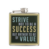 Motivierend Messkolben für Erfolg und Wert Flachmann (Vorderseite)