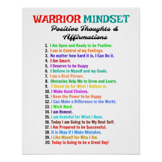 MOTIVIEREND MINDSET-ANGABEN POSTER