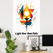 Motivierend Minimalistische Abstrakte Torte Art Poster (Heimbüro)