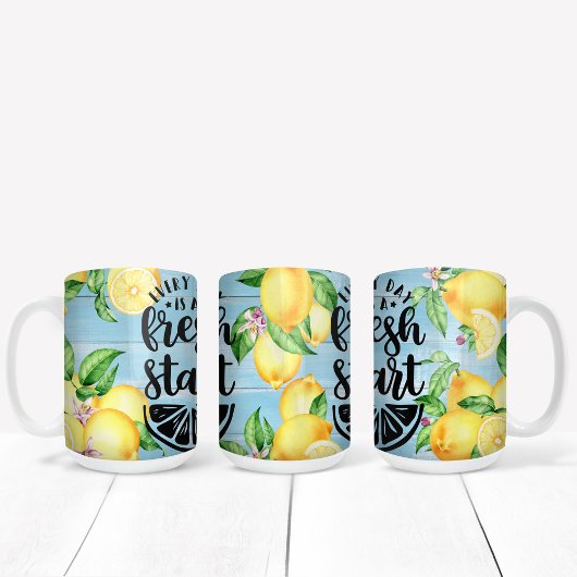 Motivierend mit Lemon-Design Zweifarbige Tasse