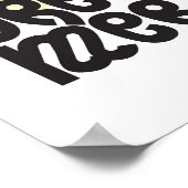 Motivierend mit Retro-Sonnenuntergang Poster (Ecke)