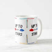 Motivierend mit Sternen farbenfroh Kaffeetasse (VorderseiteRechts)