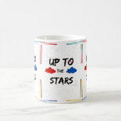 Motivierend mit Sternen farbenfroh Kaffeetasse (Mittel)
