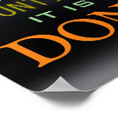 Motivierend Möglichkeit Zitat Dunkelgrau Poster (Ecke)