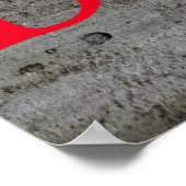 Motivierend Möglichkeit Zitat Grau Wand Poster (Ecke)