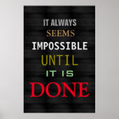 Motivierend Möglichkeit Zitat Graues Holz Poster (Vorne)