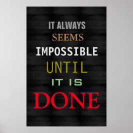 Motivierend Möglichkeit Zitat Graues Holz Poster