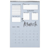 Motivierend monatliche Planung des organisierten C Kalender (Mär 2026)