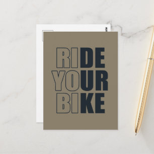 motivierend Mountainbike-Angebot Postkarte