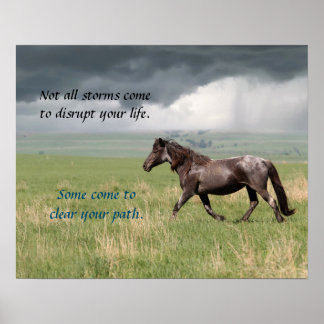 Motivierend Mustang Horse Poster