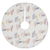 Motivierend Muster in farbenfroher Handzeichnung Polyester Weihnachtsbaumdecke (Vorderseite)