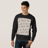 Motivierend Muster in farbenfroher Handzeichnung Sweatshirt (Vorne ganz)