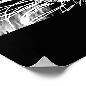 Motivierend Mut aus Schwarz und Weiß Poster (Ecke)