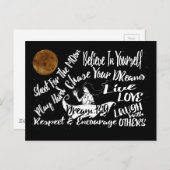 Motivierend Nachsternkarte mit Inspiration Postkarte (Vorne/Hinten)