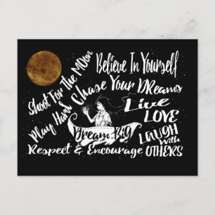Motivierend Nachsternkarte mit Inspiration Postkarte