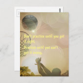 Motivierend Netball-Bild mit Zitat Postkarte (Vorne/Hinten)