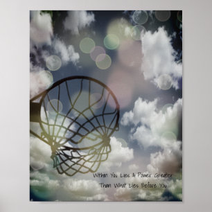 Motivierend Netball-Bild-Zitat Poster