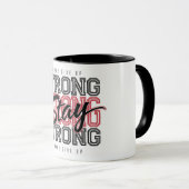 Motivierend nie aufgeben tasse (VorderseiteRechts)