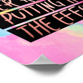 Motivierend nie Bedauern Sie die Rose Gold Poster (Ecke)