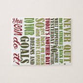 Motivierend: Nie beendigt Puzzle (Horizontal)