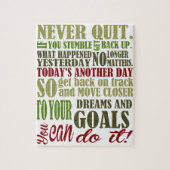 Motivierend: Nie beendigt Puzzle (Vertikal)