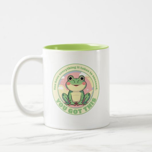 Motivierend Niedliches Frog Design - Sie haben das Zweifarbige Tasse (Links)