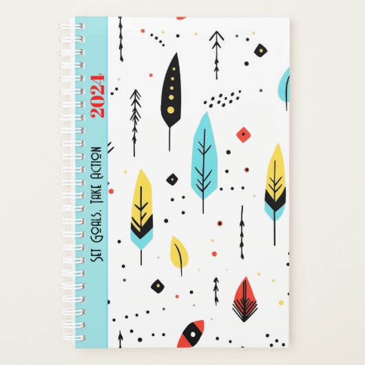 MOTIVIEREND, NIEDLICHES, WEISSES BOHO-PATTER PLANER (Vorderseite)