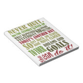 Motivierend: Niemals aufhören Notizblock (angewinkelt)