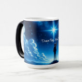 Motivierend Night Sky Tasse - Dream Big, Stand Tal (Vorderseite Links)