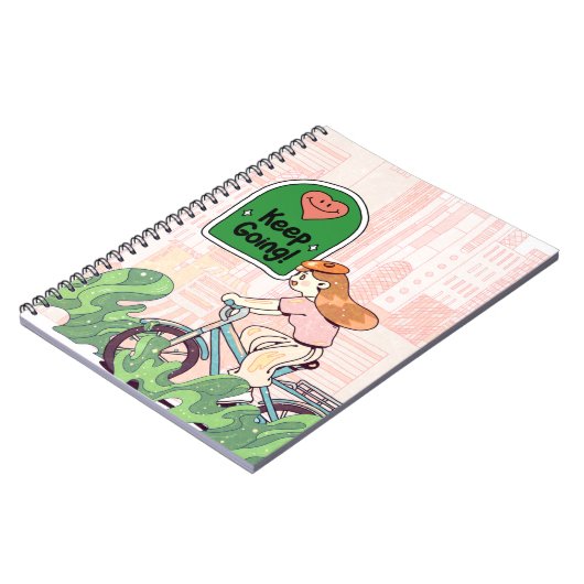 Motivierend Notebook-Abdeckung - "Behalt Going" Notizblock (Linke Seite)