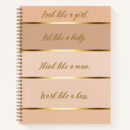 Motivierend Notebook Notizblock (Vorderseite)