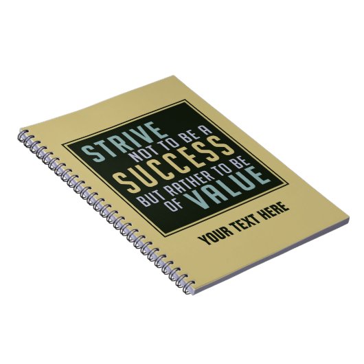 Motivierend Notizbuch des Erfolgs u. des Wertes Notizblock (Rechte Seite)