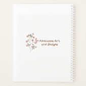 Motivierend Peach Cotton Pflanze und Grüne Blätter Planer (Rückseite)