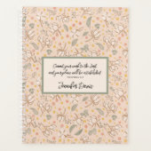 Motivierend Peach Cotton Pflanze und Grüne Blätter Planer (Vorderseite)