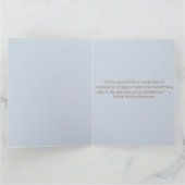 Motivierend Personalisierter Handspiegel Blau Silb Karte (Innenseite)